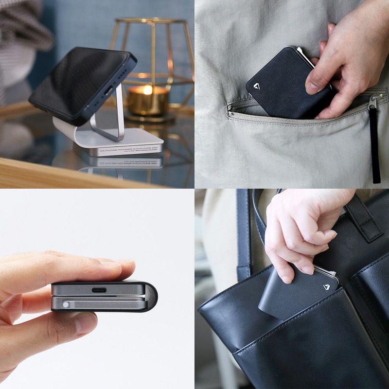 ワイヤレス充電 マグネット iPhone 充電器 軽量 コンパクト 充電器 携帯用 iphone 充電器 置くだけ Applewatch 充電器