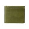 栃木レザー 二つ折り 財布 ボックス型 小銭入れ ブランド メンズ レディース シンプル グリーン カーキ 緑