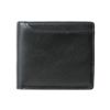 栃木レザー 二つ折り 財布 ボックス型 小銭入れ ブランド メンズ レディース シンプル ブラック 黒