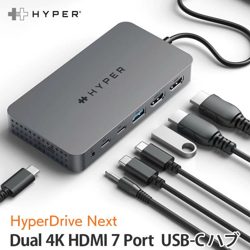 type C USB ハブ Apple 100W PD 高速データ転送 10Gbps USB-A Mac Chromebook Windows PC ノートPC 拡張ディスプレイ hdmi 2出力