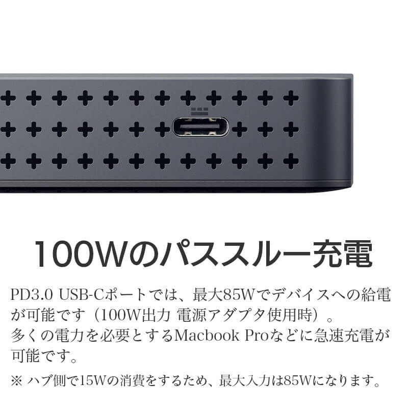 type C USB ハブ Apple 100W PD 高速データ転送 10Gbps USB-A Mac Chromebook Windows PC ノートPC 拡張ディスプレイ hdmi 2出力