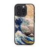 iPhone16 Pro / iPhone 16 ケース 天然貝 背面 カバー スマホケース ブランド ikins アイキンス 浮世絵 葛飾 北斎 富嶽三十六景 富士山