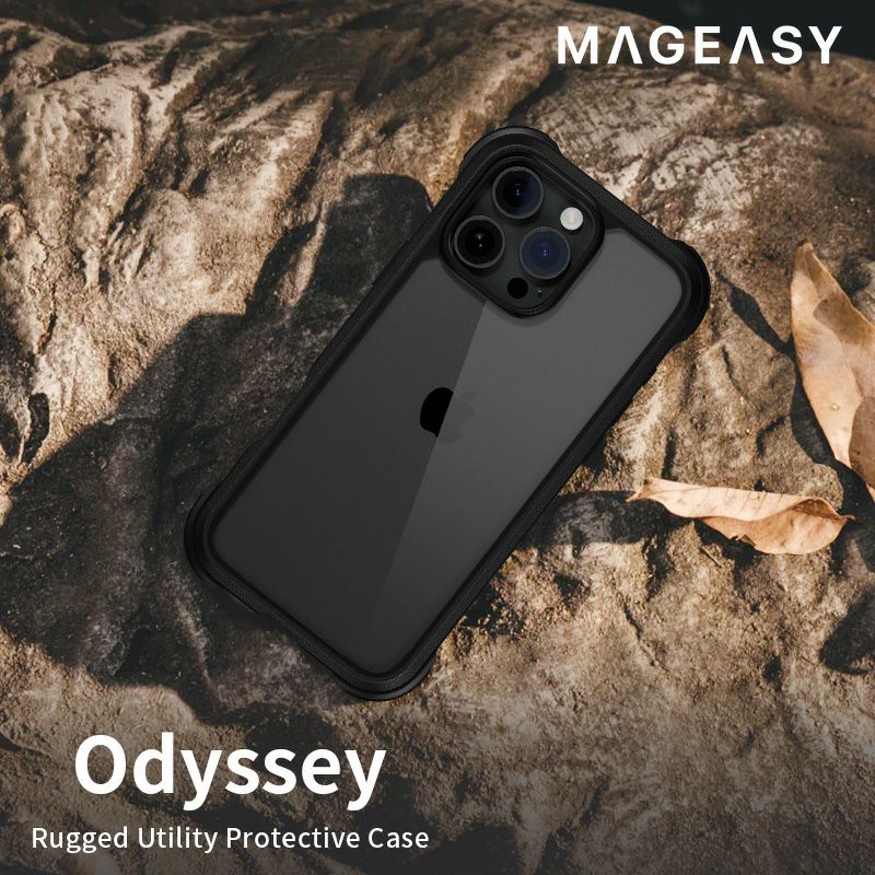 【耐衝撃★米軍MIL規格】MagEasy Odyssey iPhone16Plusケース 衝撃吸収 背面