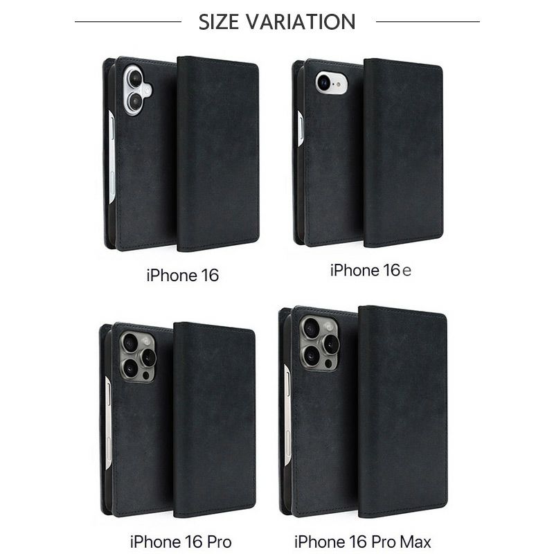 iPhone16 Pro / iPhone16Pro Max / iPhone 16 ケース 手帳型 ブランド 本革 スマホケース レザー MagSafe対応