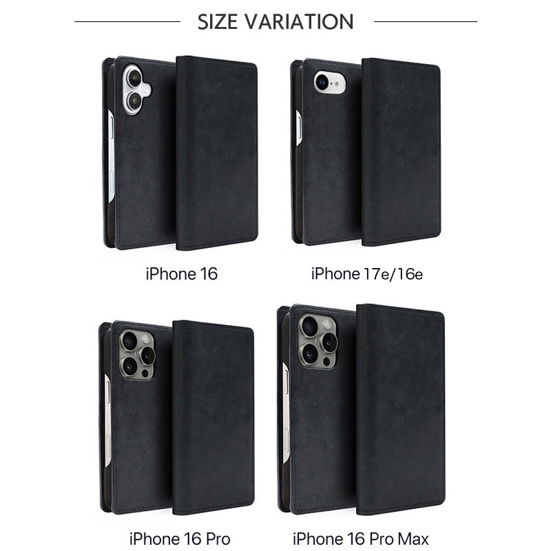 iPhone16 Pro / iPhone16Pro Max / iPhone 16 ケース 手帳型 ブランド 本革 スマホケース レザー MagSafe対応