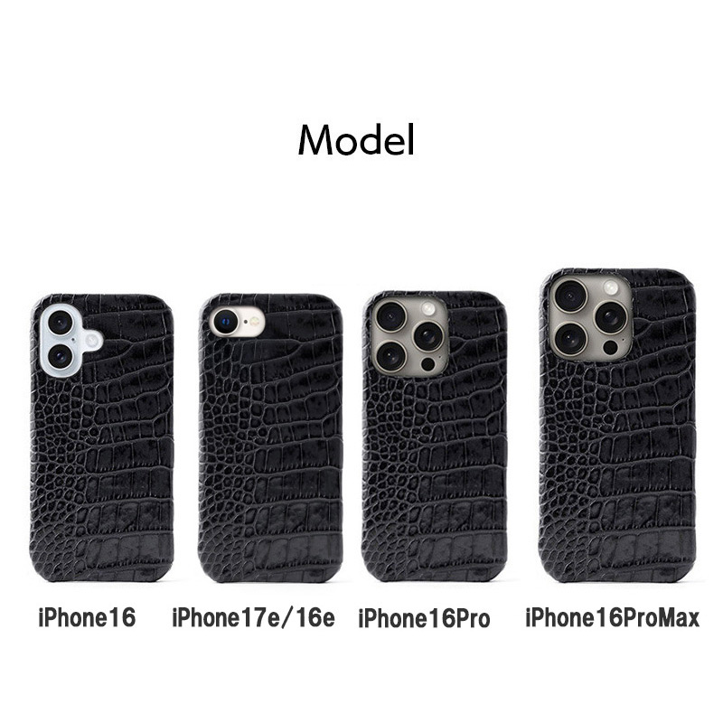 iPhone16 Pro / iPhone16 ProMax / iPhone 16 ケース ブランド 本革 スマホケース イタリアンレザー 革 背面 MagSafe対応 クロコ柄
