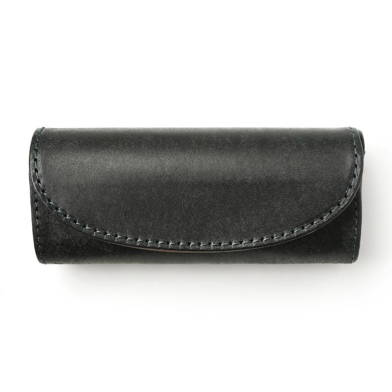 メガネケース 本革 レザー ブランド おしゃれ シンプル イタリアンレザー メンズ レディース ブルー グリーン ブラック 高級 大きめ ブラック