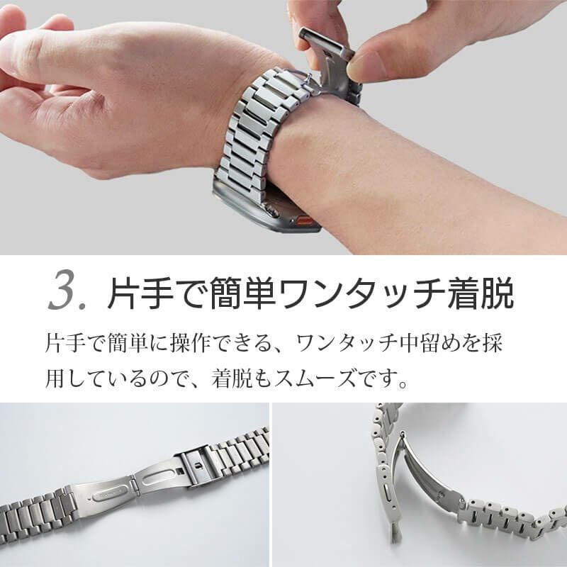 apple watch バンド アップルウオッチ 交換 バンド チタン 腕時計 おしゃれ 49mm 46mm 45mm 44mm 42mm (Series3/2/1） Applewatch10 バンド アップルウオッチ10 バンド