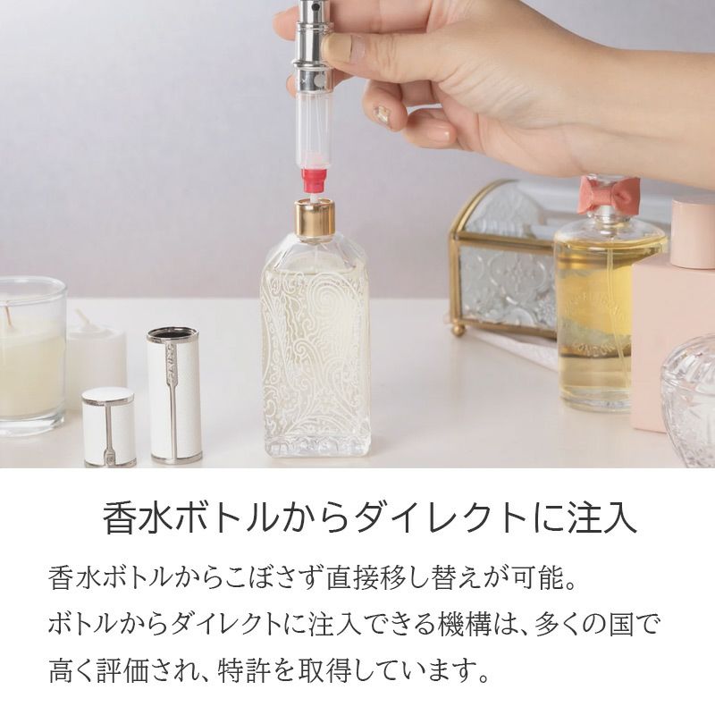  トラヴァ―ロ TRAVALO アトマイザー 香水 詰め替え チャージ 簡単 スプレー 5ml スリム 香水 携帯 持ち運び 