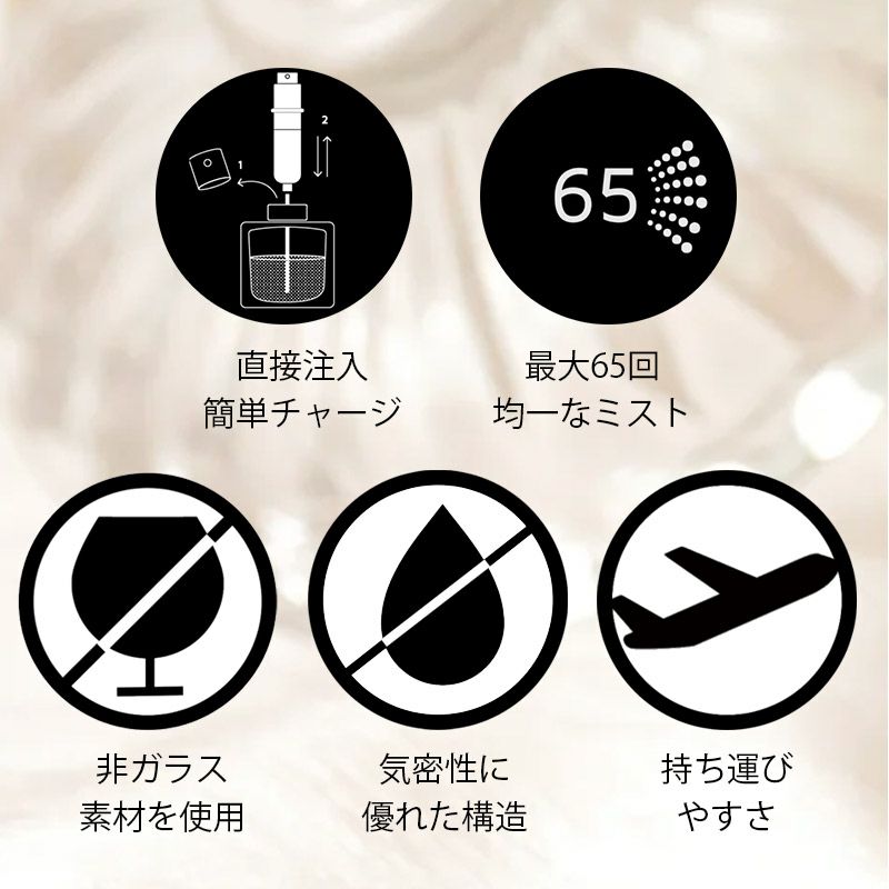  トラヴァ―ロ TRAVALO アトマイザー 香水 詰め替え チャージ 簡単 スプレー 5ml スリム 香水 携帯 持ち運び 