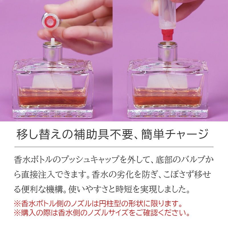 トラヴァ―ロ TRAVALO アトマイザー 香水 詰め替え チャージ 簡単 スプレー 5ml スリム 香水 携帯 持ち運び 