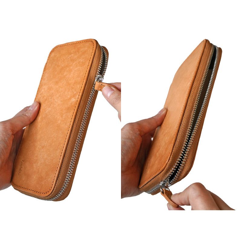 ラウンドファスナー ペンケース 本革 レザー ブランド おしゃれ シンプル 使いやすい 仕切り 社会人 筆箱 おすすめ 男性 女性 メンズ