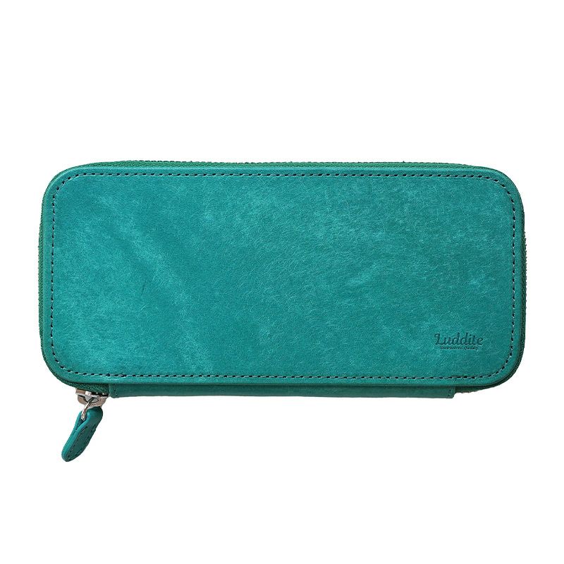 ラウンドファスナー ペンケース 本革 レザー ブランド おしゃれ シンプル 使いやすい 仕切り 社会人 筆箱 おすすめ 男性 女性 メンズ ティース 青 緑 ブルー グリーン