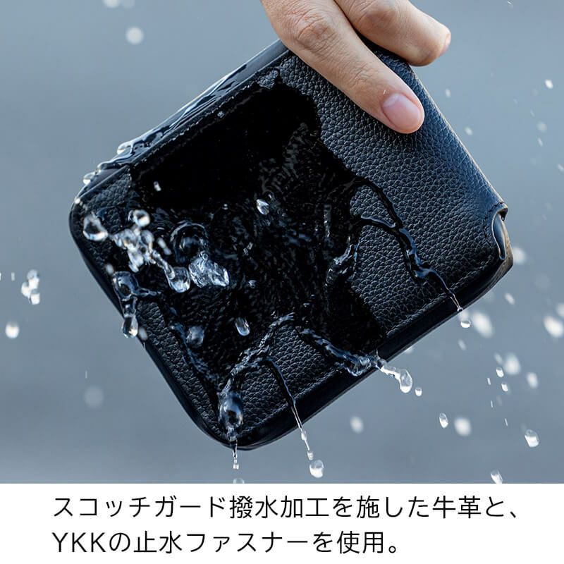 二つ折り財布 メンズ 本革 財布 AGILITY SGシュリンクレザー サイフ レザー 革 ラウンドファスナー