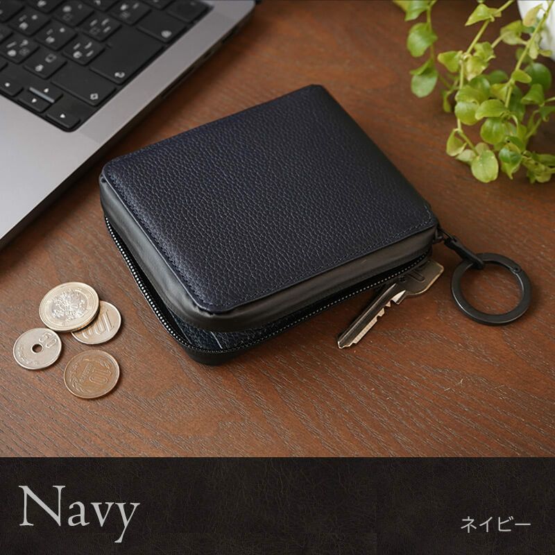 二つ折り財布 メンズ 本革 財布 AGILITY SGシュリンクレザー サイフ レザー 革 ラウンドファスナー