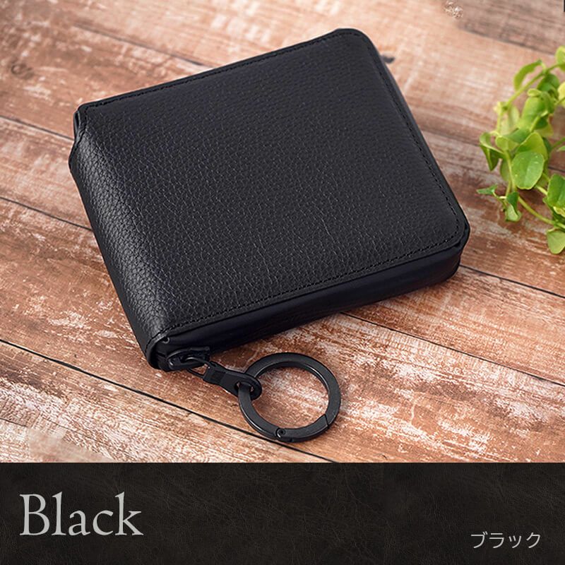 二つ折り財布 メンズ 本革 財布 AGILITY SGシュリンクレザー サイフ レザー 革 ラウンドファスナー