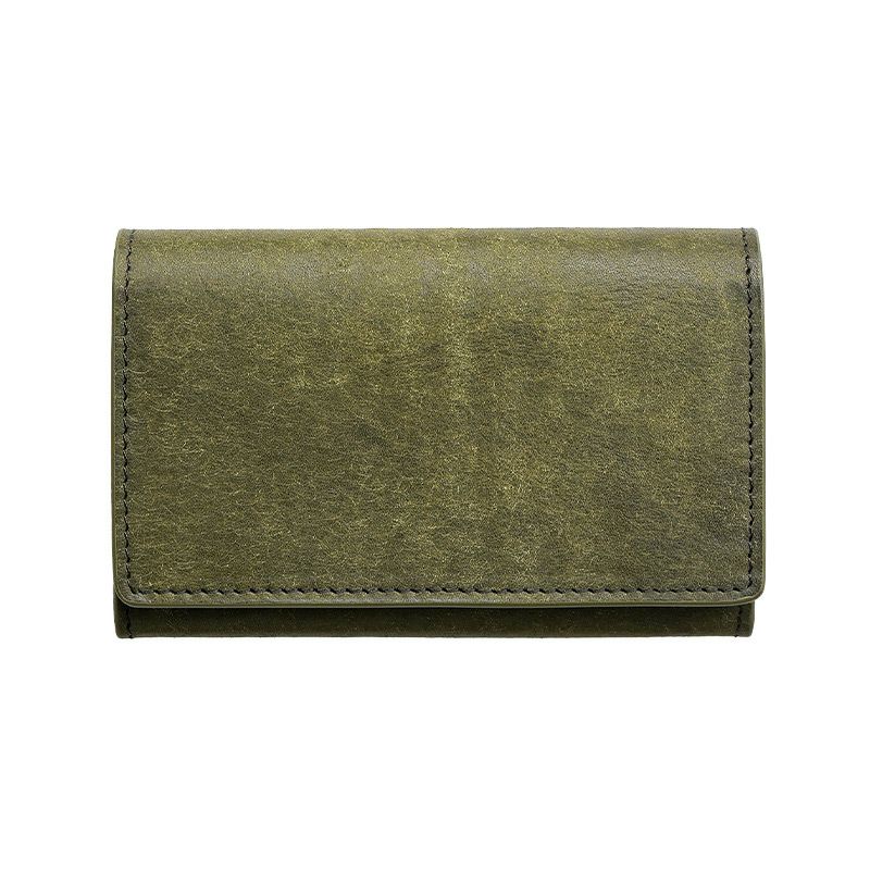 名刺入れ おしゃれ レディース メンズ 本革 プエブロレザー ブランド 仕切り あり 女性 男性 スリム 高級 社会人 就職祝い 昇進祝い カーキ グリーン 緑 オリーブ