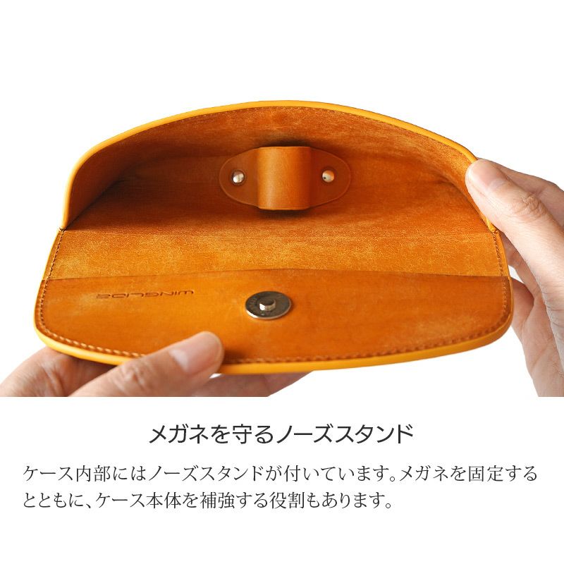 メガネケース 本革 プエブロ レザー おしゃれ シンプル 大きめ