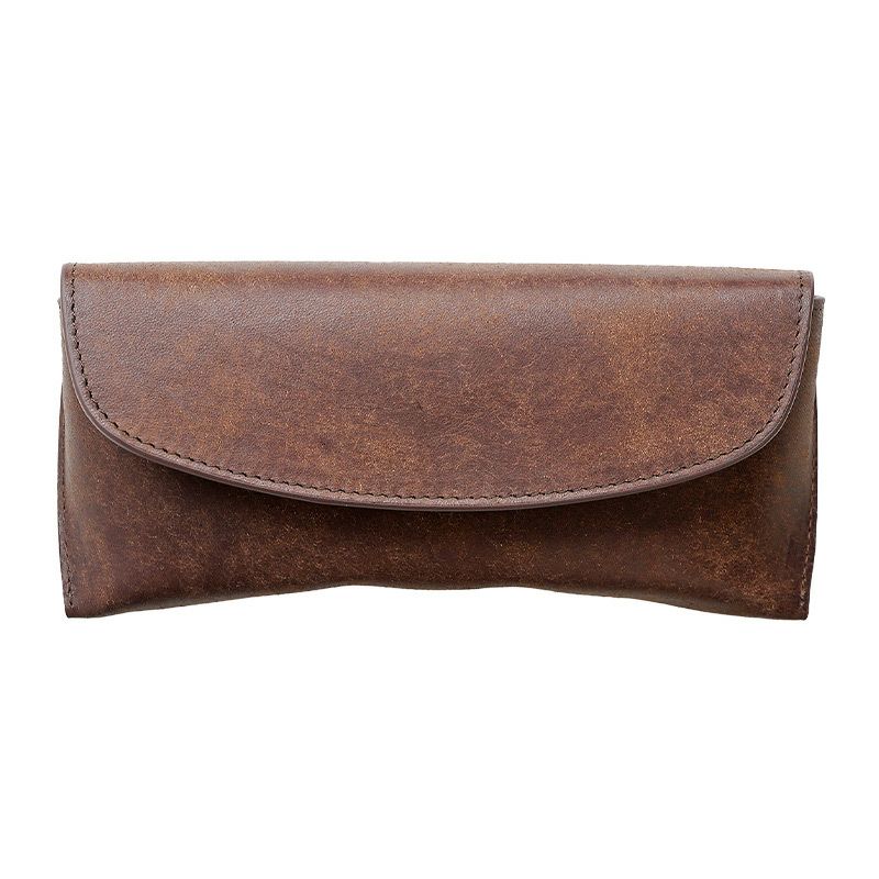 メガネケース 本革 プエブロ レザー おしゃれ シンプル 大きめ