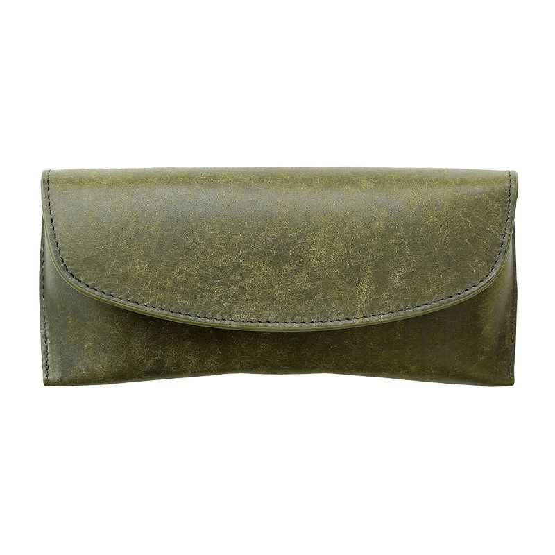 メガネケース 本革 プエブロ レザー おしゃれ シンプル 大きめ