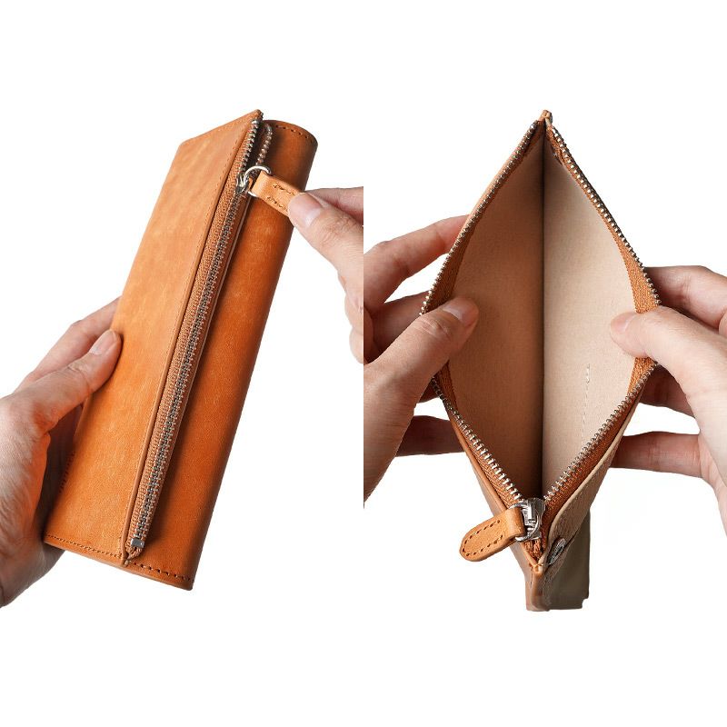 ラダイト ペンケース ロール おしゃれ 革 ブランド シンプル スリム コンパクト 高級 本革 フラット 一本ずつ レトロ 仕切り 付き 楽天