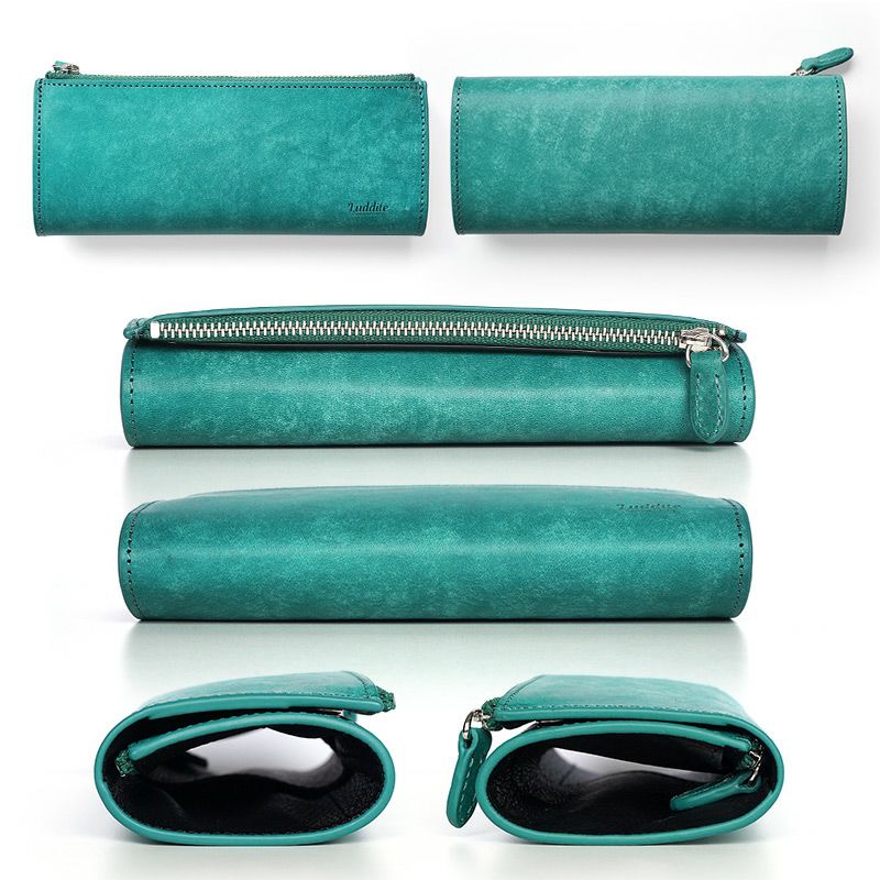 ラダイト ペンケース ロール おしゃれ 革 ブランド シンプル スリム コンパクト 高級 本革 フラット 一本ずつ レトロ 仕切り 付き 楽天