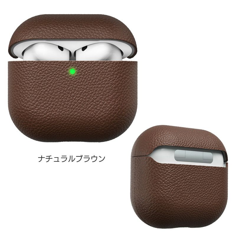 Airpods 4 ケース エアーポッズ カバー AirPods Case 本革製 イタリアン レザー 保護ケース イヤホン エアポッズ ギフト プレゼント