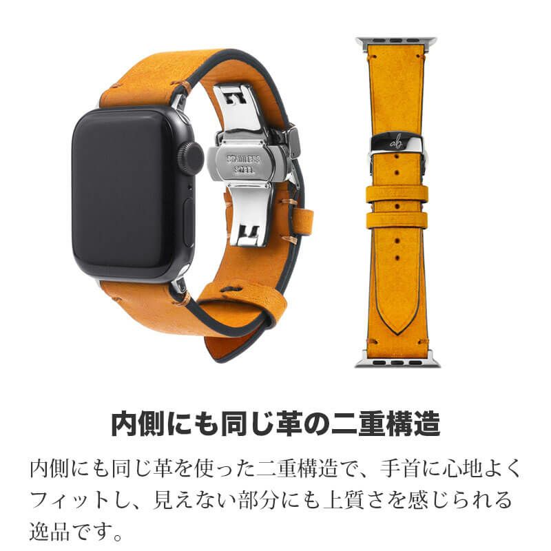 apple watch ベルト 本革 レザー おしゃれ 49mm 46mm 45mm 44mm 42mm 41mm 40mm 38mm イタリアンレザー MARGOT 革 アップルウォッチ