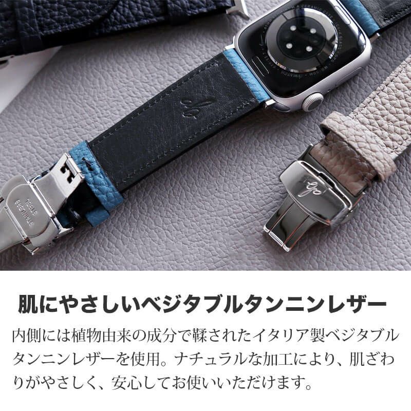 apple watch ベルト 本革 レザー おしゃれ 49mm 46mm 45mm 44mm 42mm 41mm 40mm 38mm シュランケンカーフ 革 シュリンクレザー アップルウォッチ