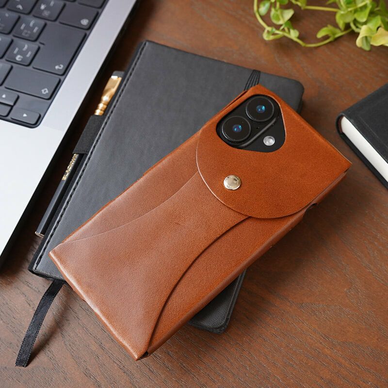 iPhone16 Pro / iPhone 16 ケース ブランド 本革 スマホケース レザー 革 背面 ビンテージリバイバルプロダクション