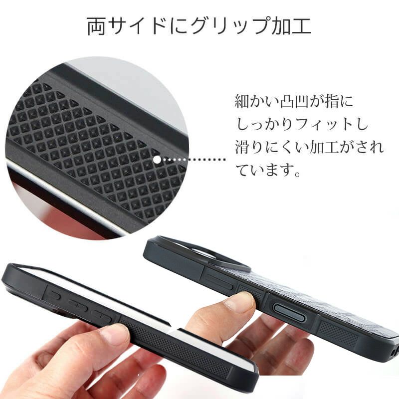 iPhone17 Pro / iPhone 17 ケース ブランド 本革 スマホケース レザー 革 背面 カバー イタリアンレザー クロコ 型押し クロコ柄