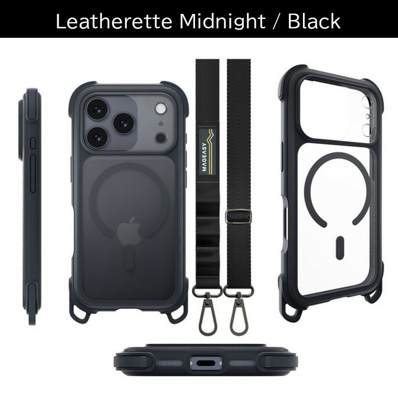 iPhone17 Pro / iPhone17 ProMax ケース 耐衝撃 スマホケース 衝撃吸収 クリアケース MagSafe ショルダー