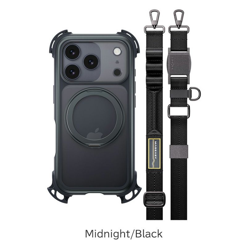 iPhone17 Pro / iPhone17 ProMax ケース 耐衝撃 スマホケース 衝撃吸収 クリアケース MagSafe ショルダー スタンド機能 スマホリング