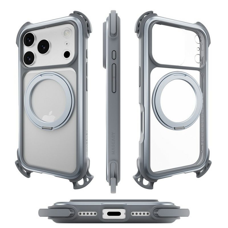 iPhone17 Pro / iPhone17 ProMax ケース 耐衝撃 スマホケース 衝撃吸収 クリアケース MagSafe ショルダー スタンド機能 スマホリング