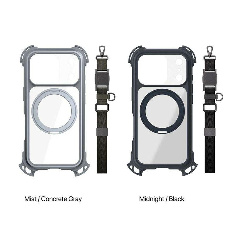 iPhone17 Pro / iPhone17 ProMax ケース 耐衝撃 スマホケース 衝撃吸収 クリアケース MagSafe ショルダー スタンド機能 スマホリング