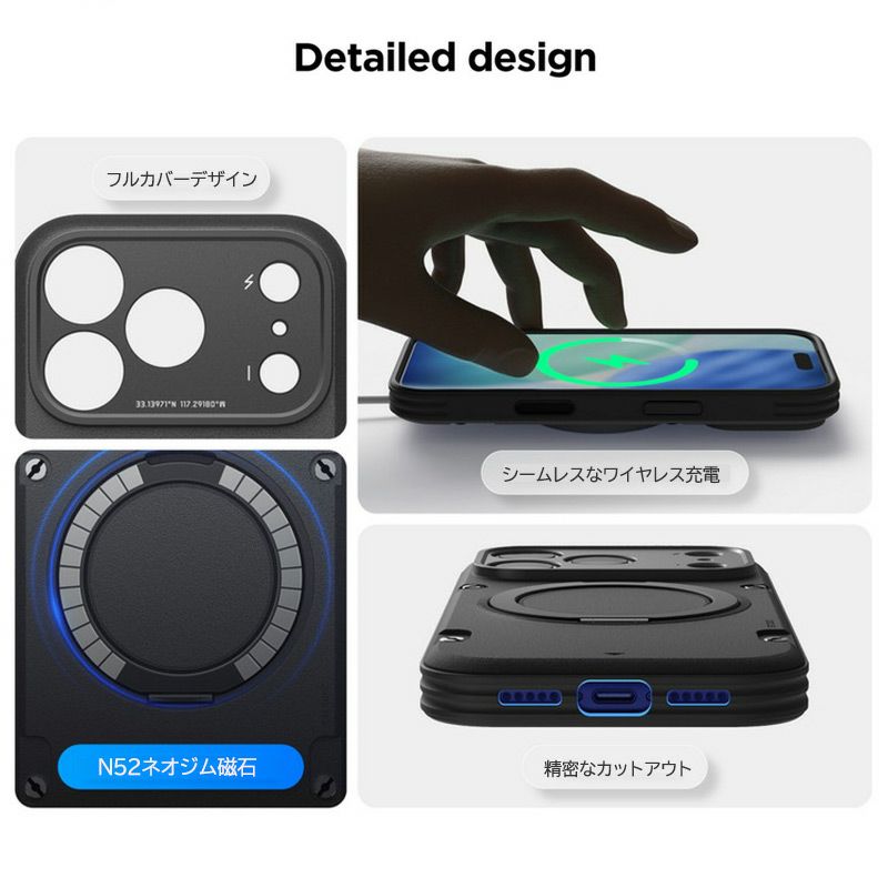 iPhone17Pro iPhone17ProMax ケース 耐衝撃 スマホケース 衝撃吸収 MagSafe対応 スタンド機能 スマホリング リング付き カメラ保護
