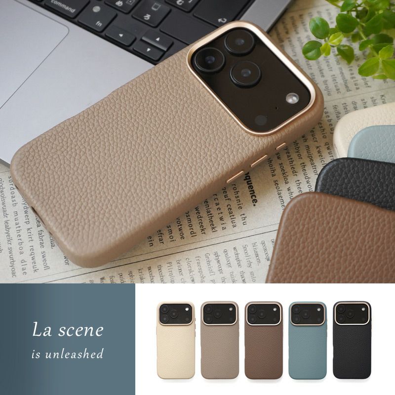 MagSafe対応 シュリンクレザー スマホケース iPhone17 Pro / iPhone17 ProMax / iPhone 17 ケース ブランド 本革 レザー 革 背面