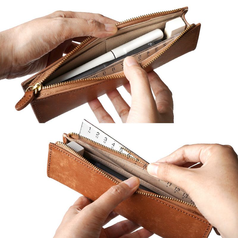 ペンケース 本革 バケッタレザー マヤレザー ブランド おしゃれ シンプル