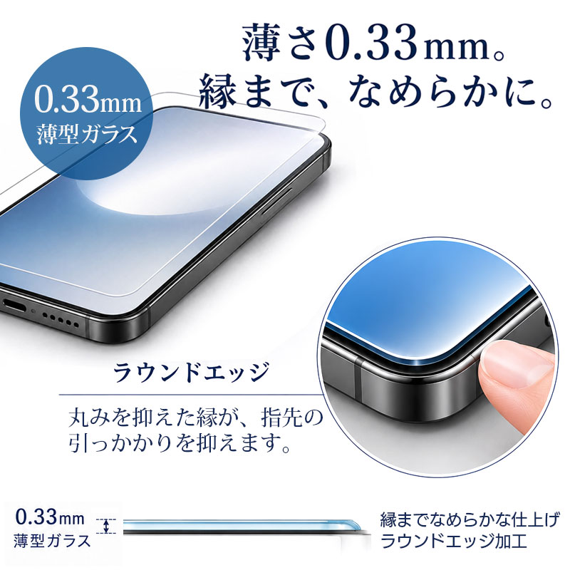 iPhone 17 /17Pro / 17ProMax フィルム ブルーライトカット 光沢ガラス 強化ガラス 液晶保護 画面指紋防止 Pro 高硬度9H 