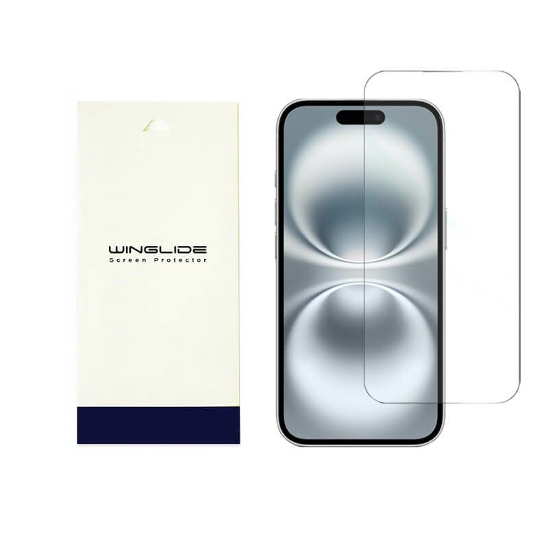 iPhone16e 16 16Plus 16Pro 16ProMax ブルーライトカットフィルム 光沢ガラス 液晶保護 画面指紋防止 Pro